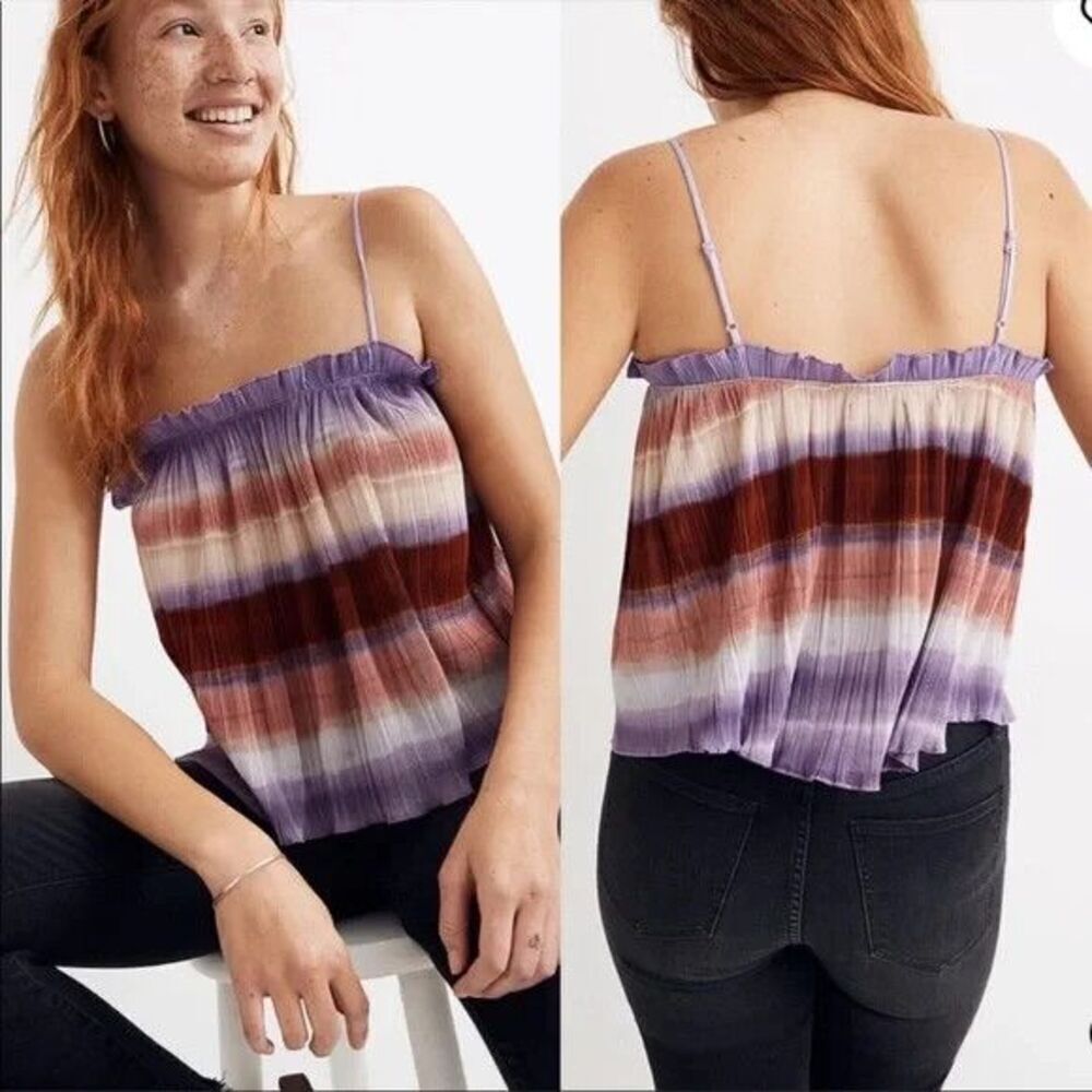 Super Cute MADEWELL "Micropleat Tank" in "Clementine Cream" Size XXS - Picture 3 of 10